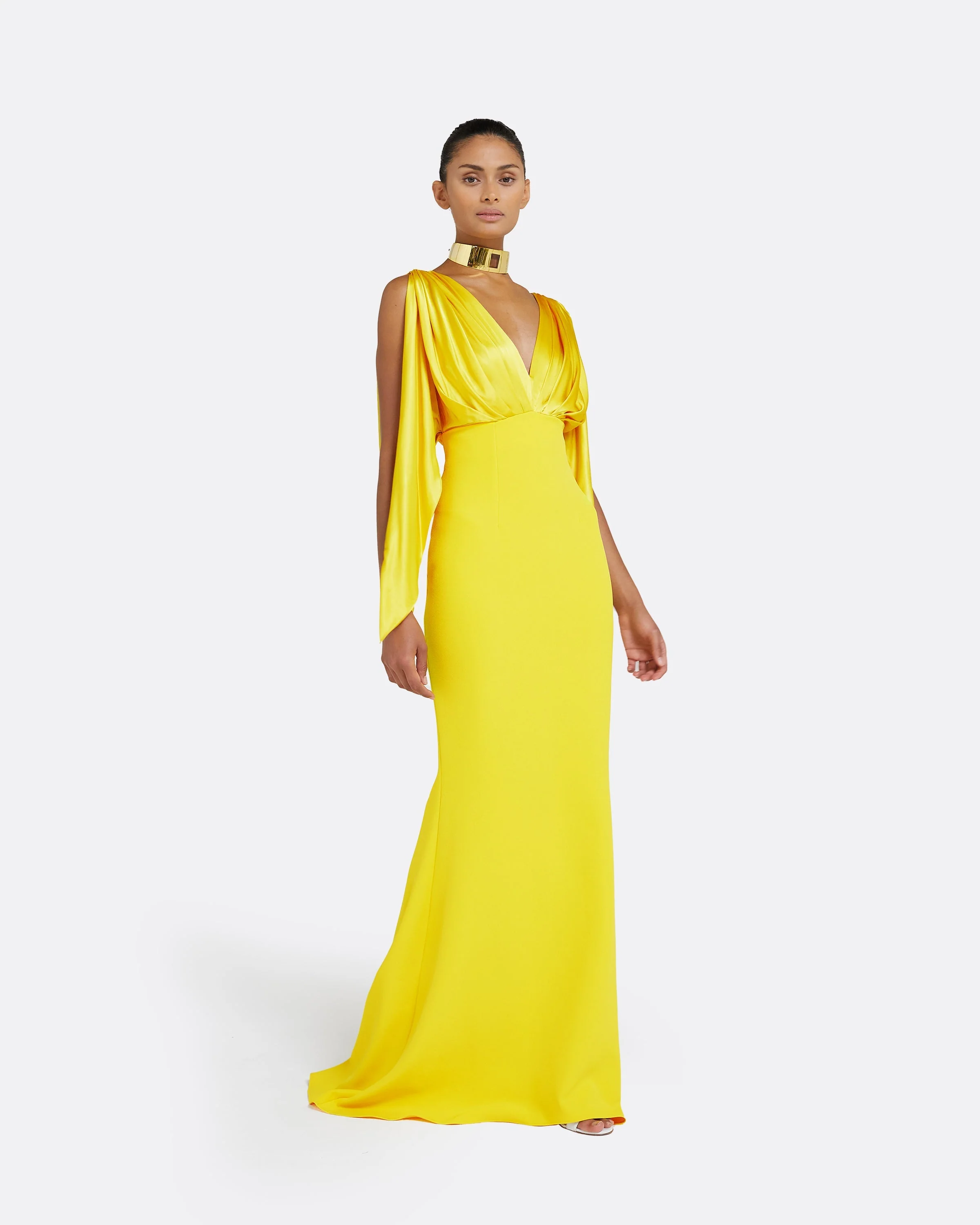 Amina Canary Long Dress - Image 4