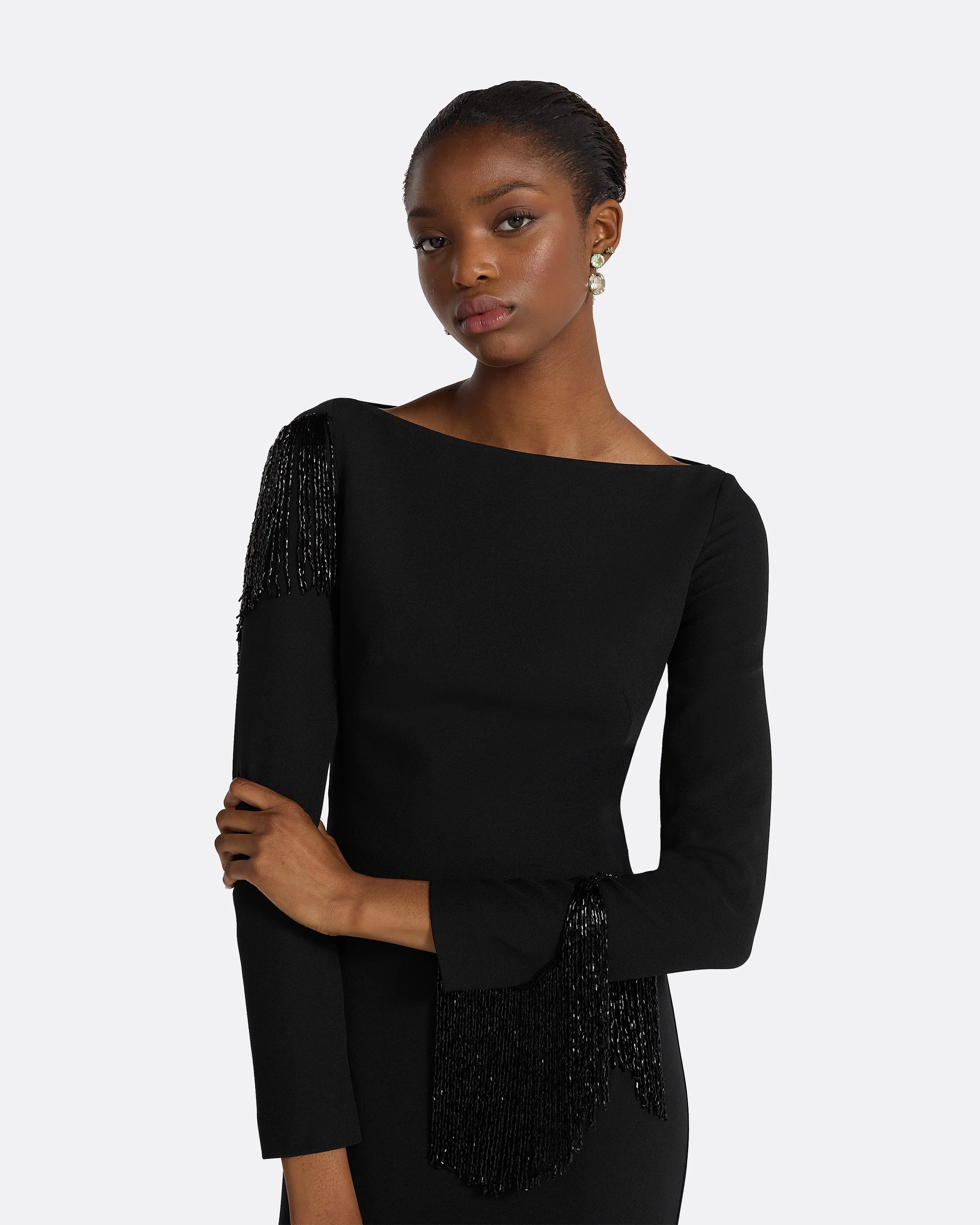 Costella Black Long Dress - Image 3