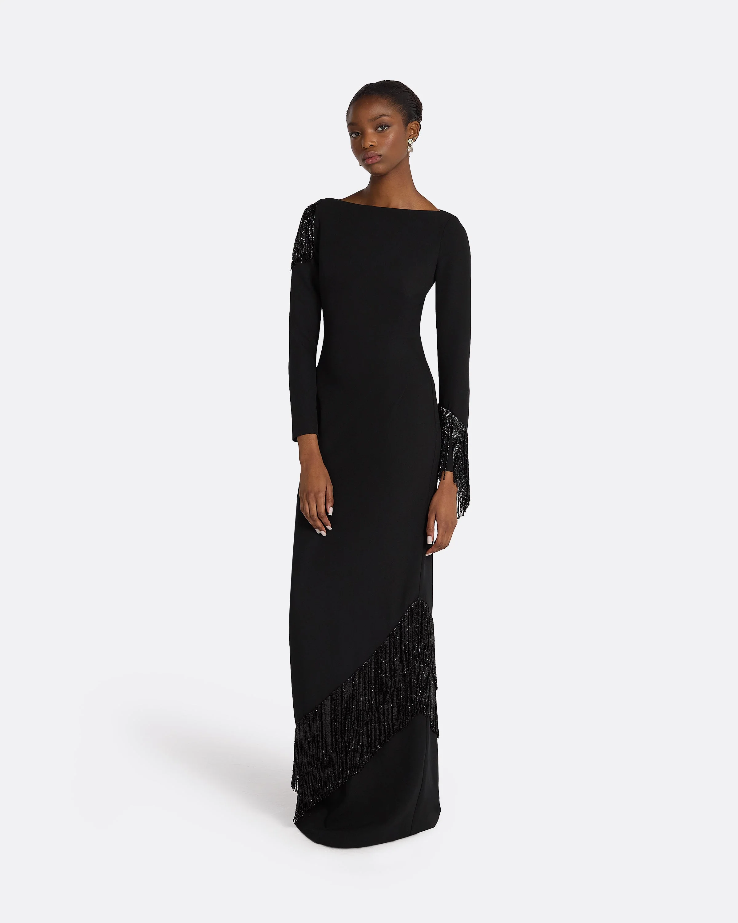 Costella Black Long Dress - Image 4