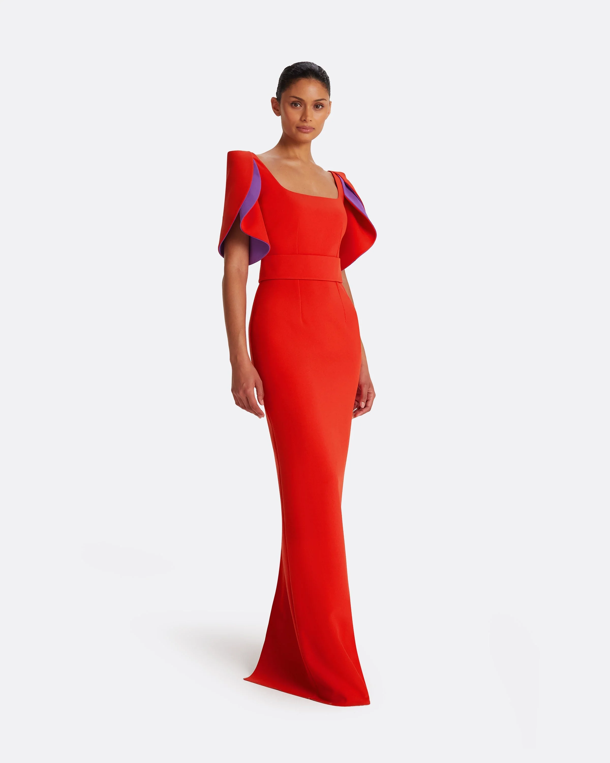 Dara Scarlet Red Long Dress - Image 4