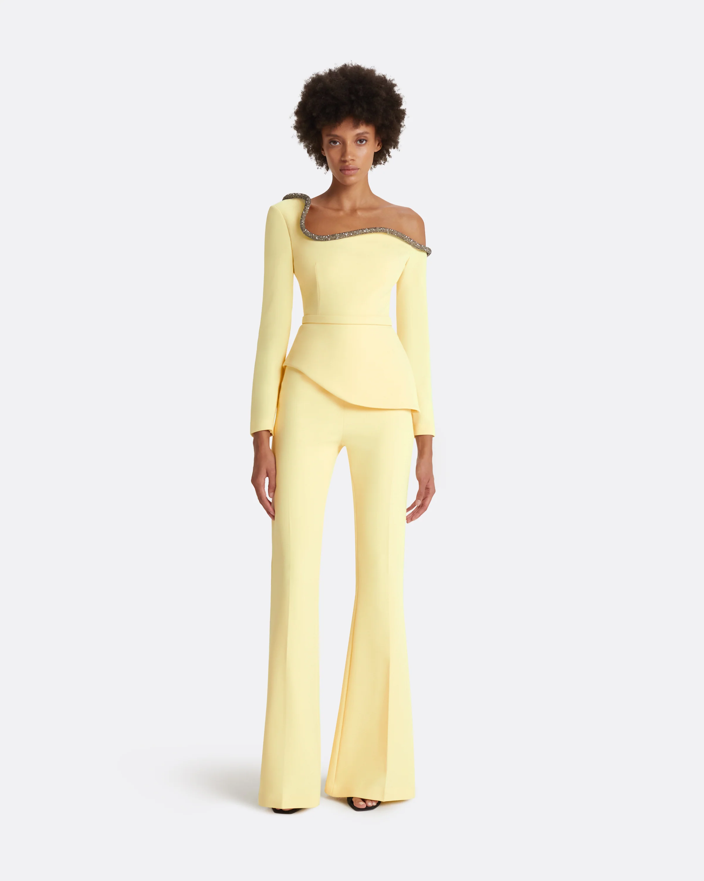Halluana Pale Yellow Trousers - Image 3