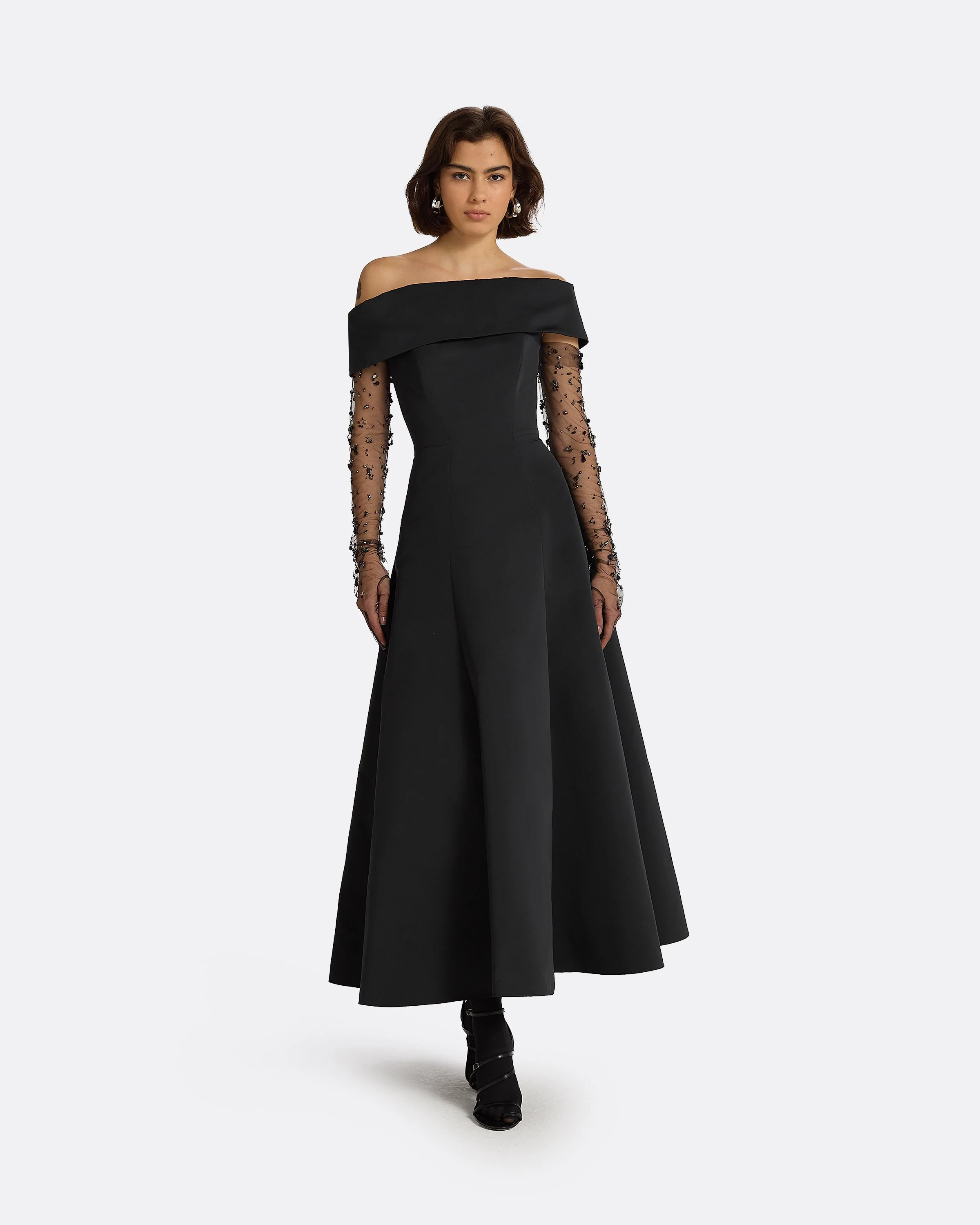 Kristiana Black Midi Dress - Image 5
