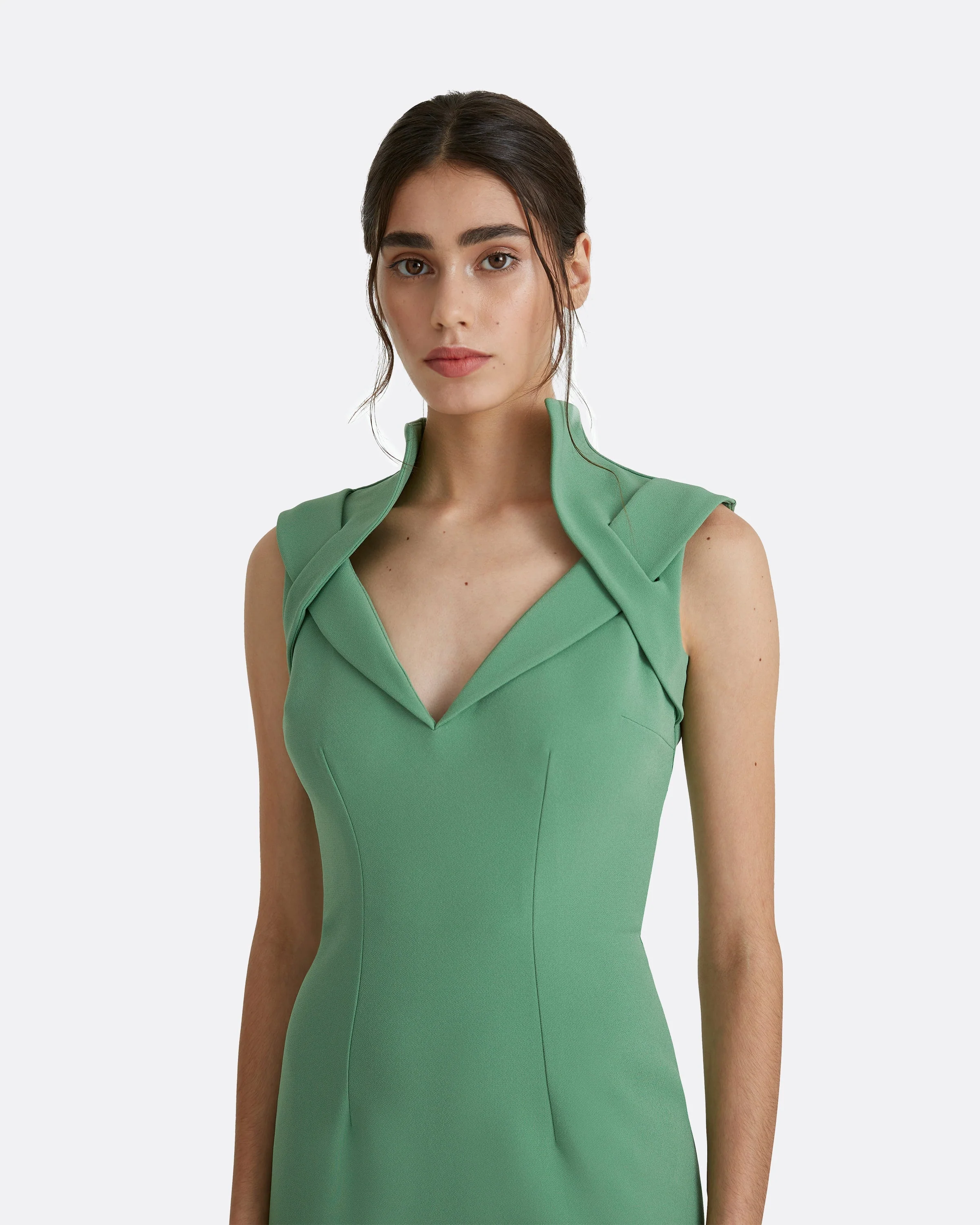 Loide Fern Green Midi Dress - Image 3