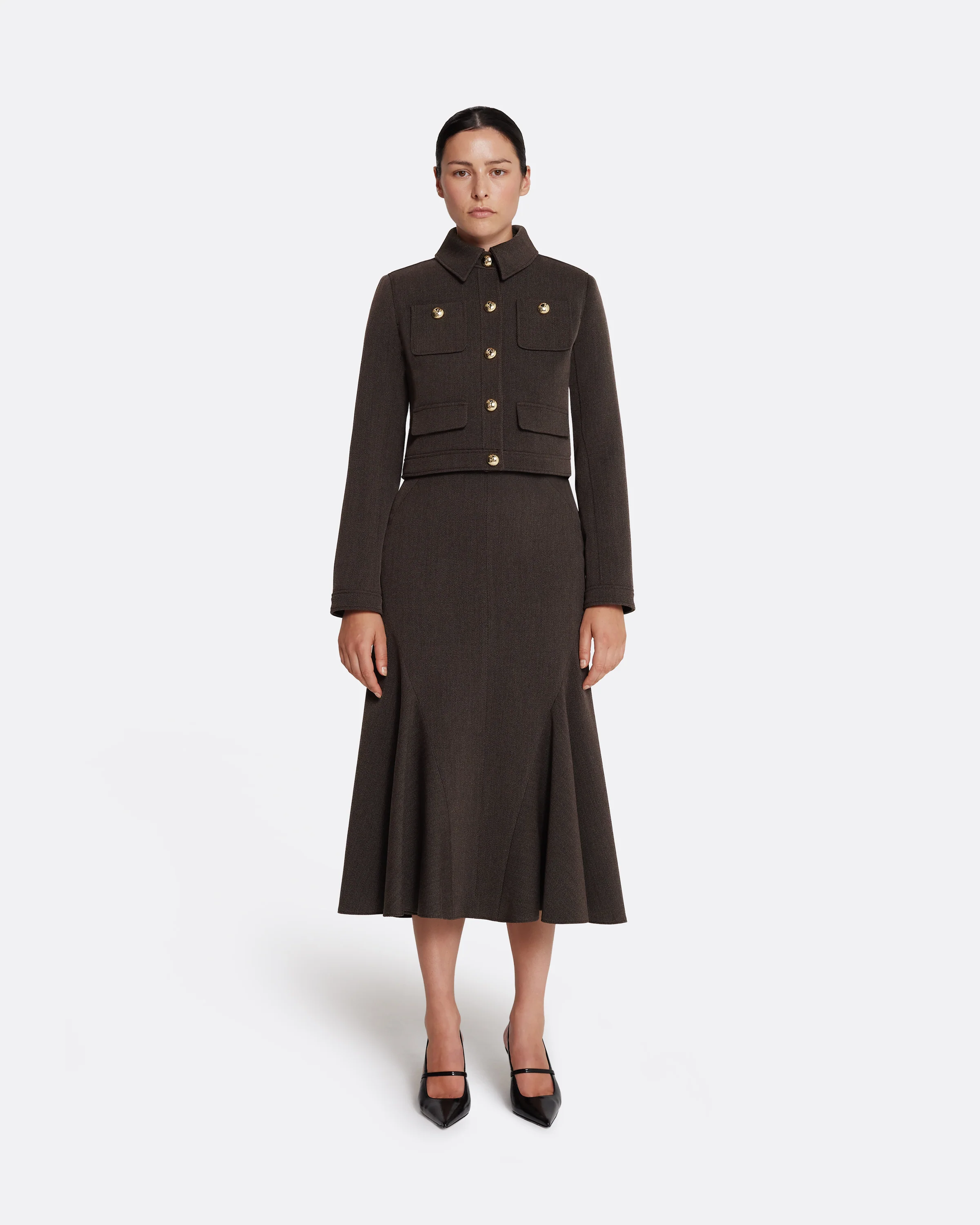 Marialuisa Skirt in Soft Brown - Image 5