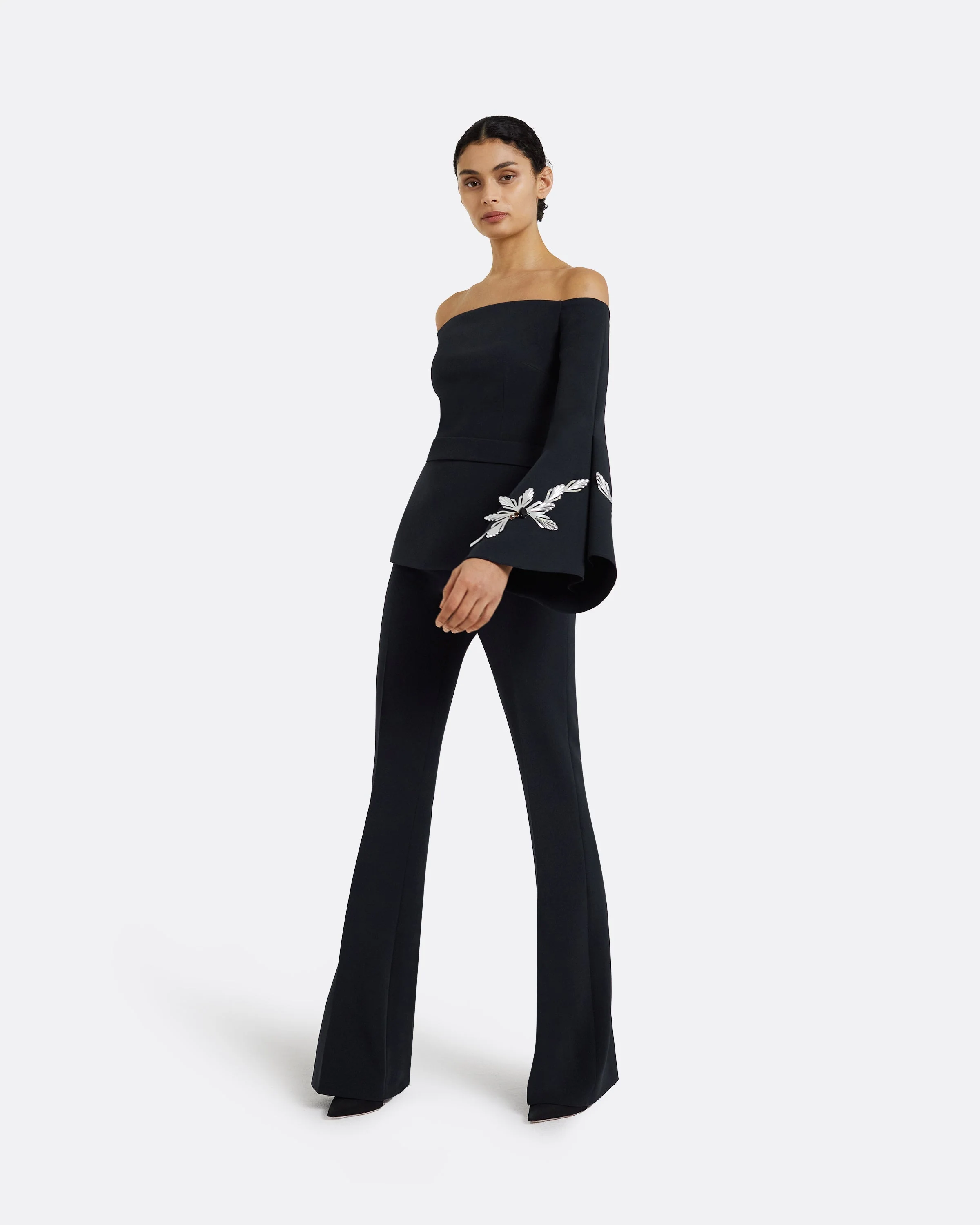 Priela Midnight Navy Embroidered Top - Image 4