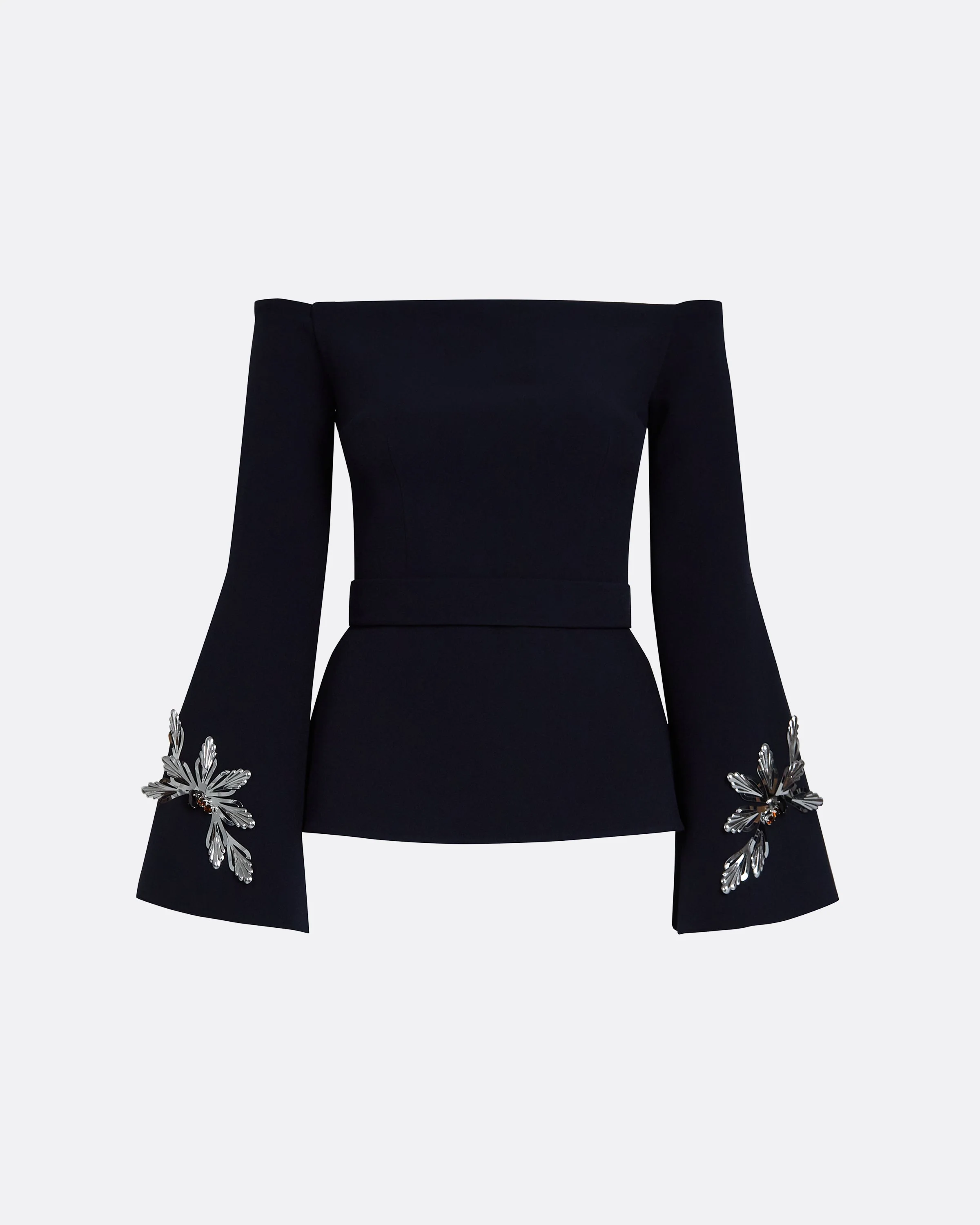 Priela Midnight Navy Embroidered Top - Image 5