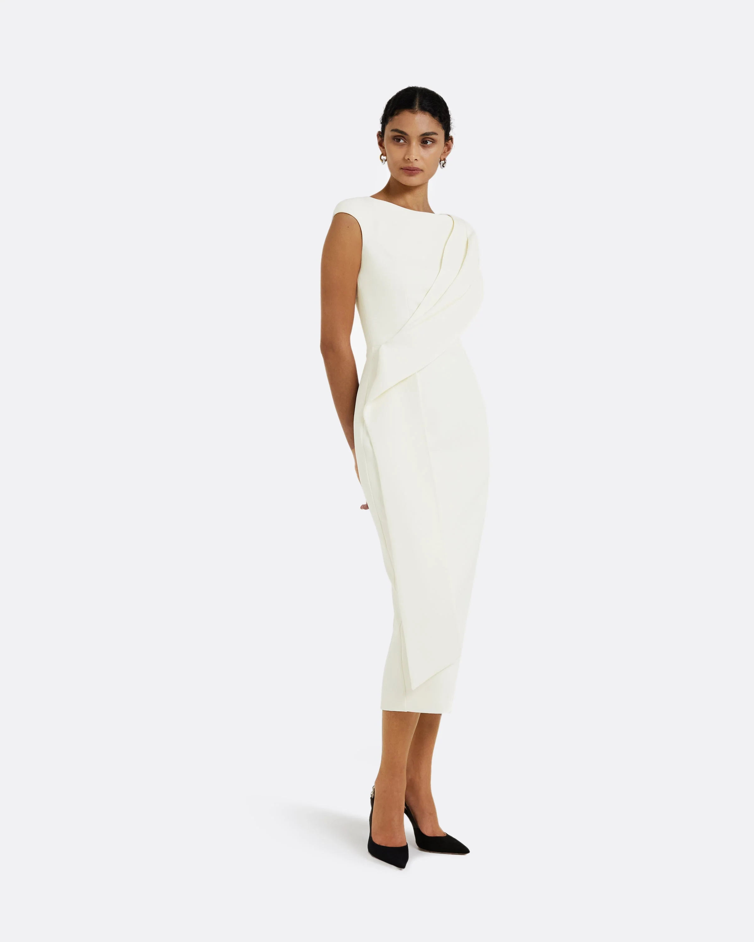 Regina Ivory Midi Dress - Image 4