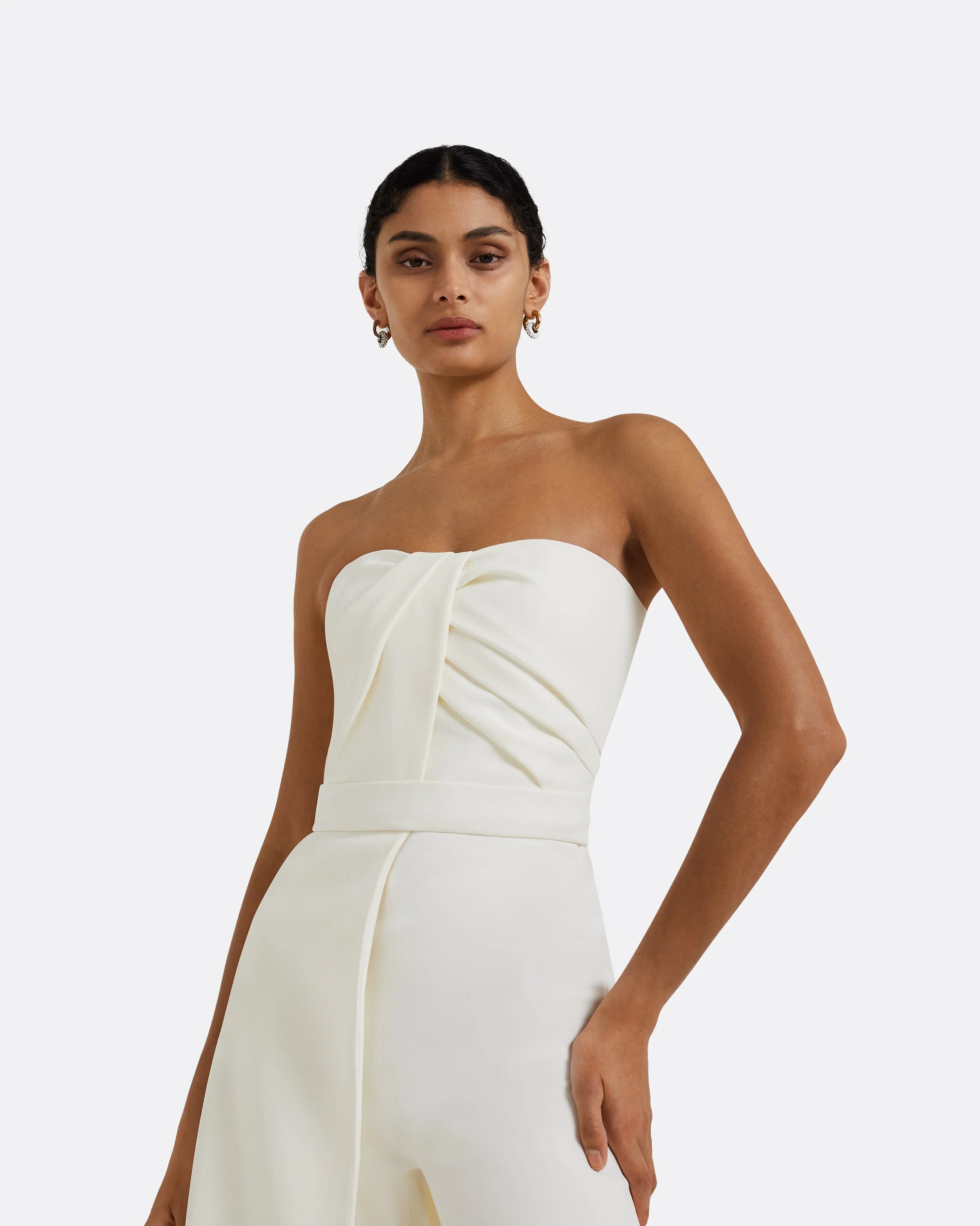 Remi Strapless Jumpsuit Ivory - Image 3