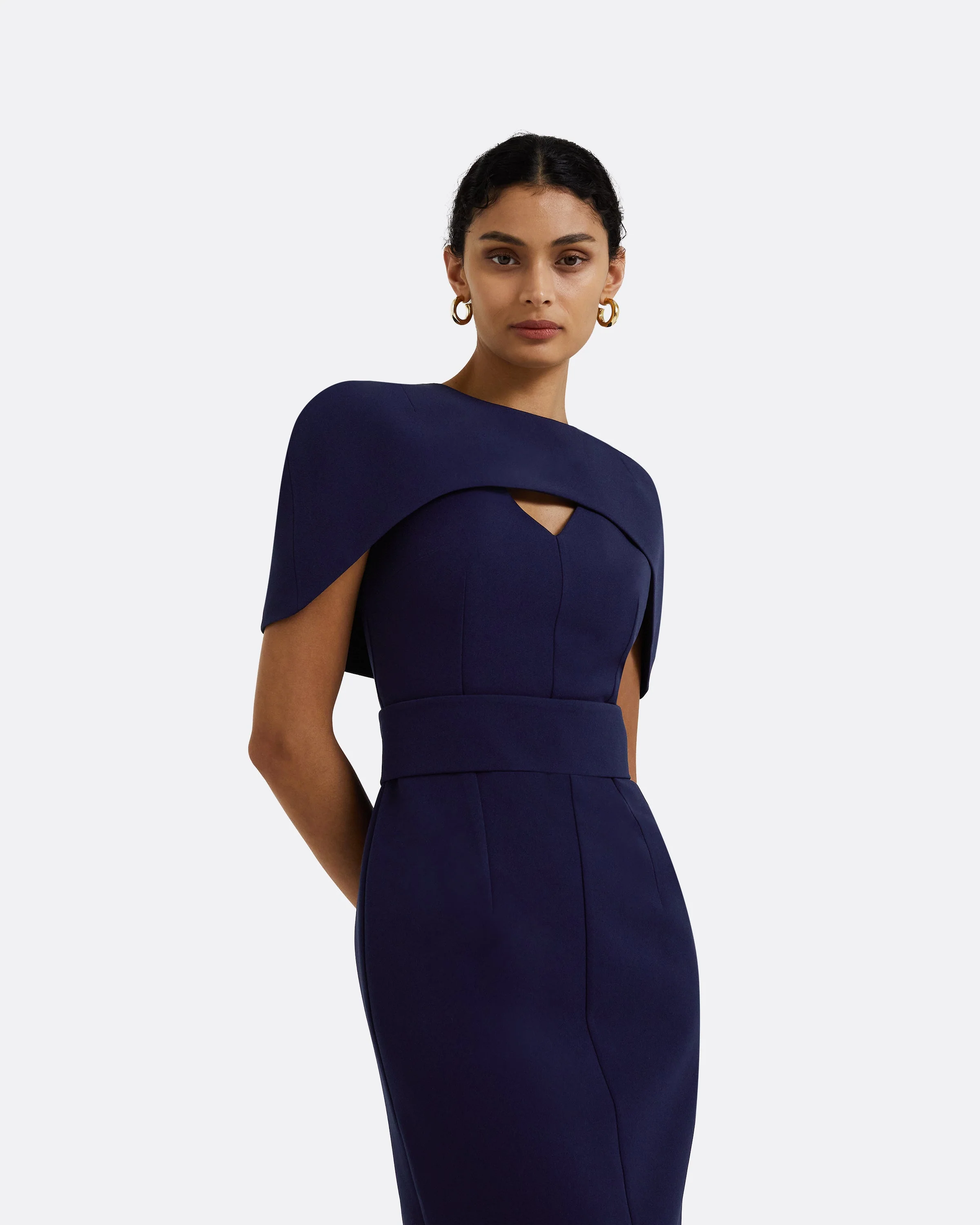 Rosa Azurite Blue Midi Dress - Image 3