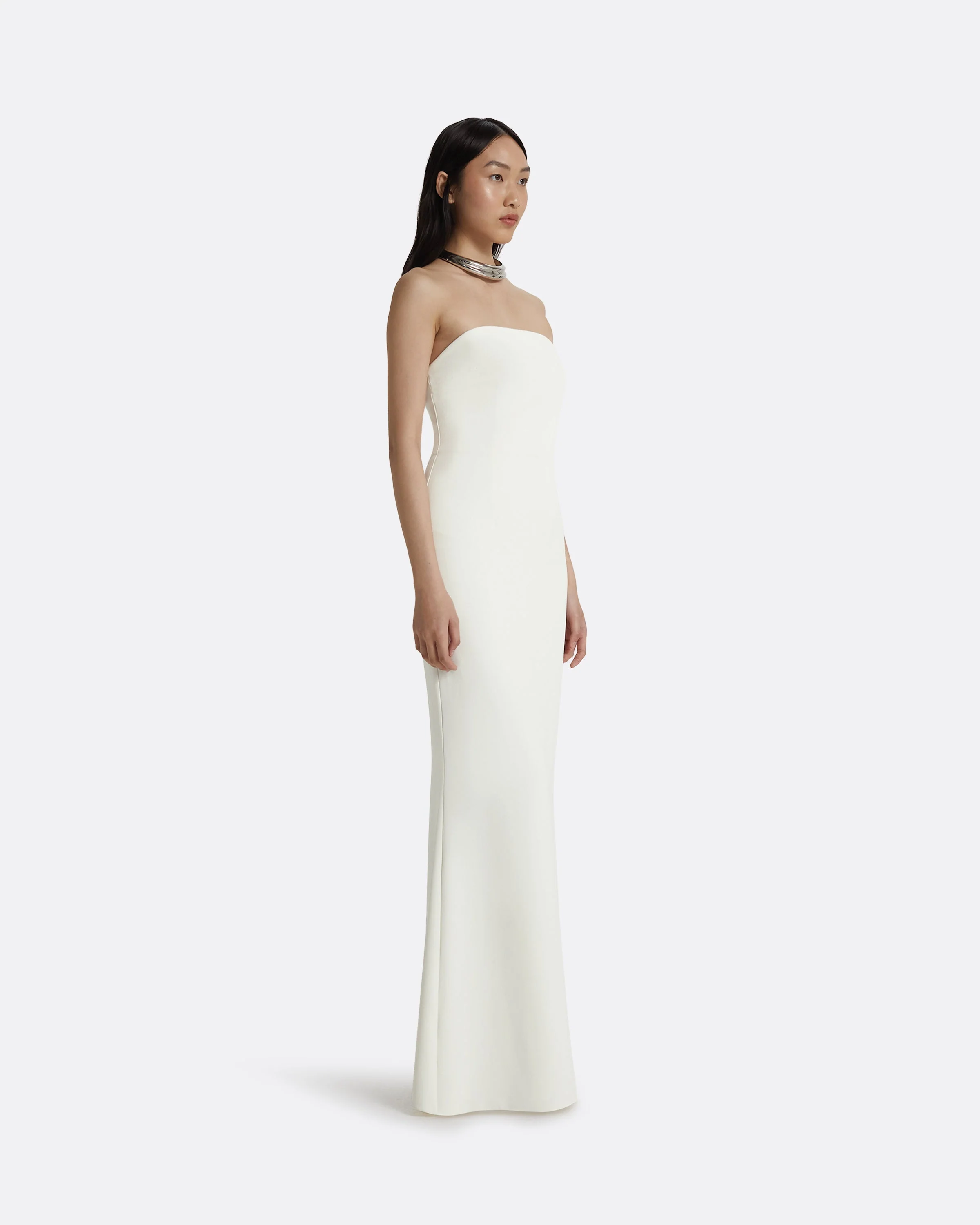 Soshin Ivory Strapless Dress - Image 4