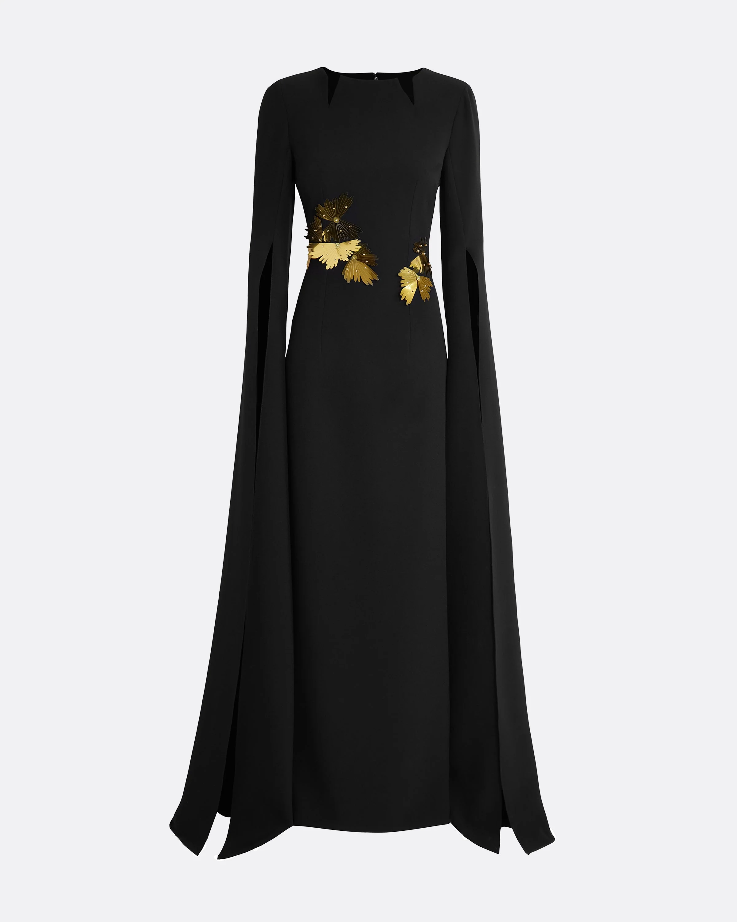 Talin Embroidered Black Long Dress - Image 5
