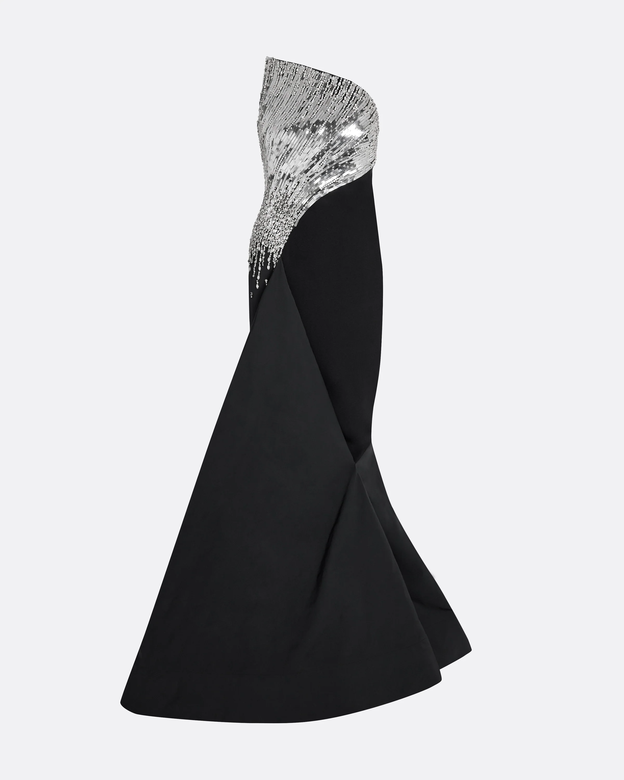 Tia Dress Long in Black with Crystal - Image 5